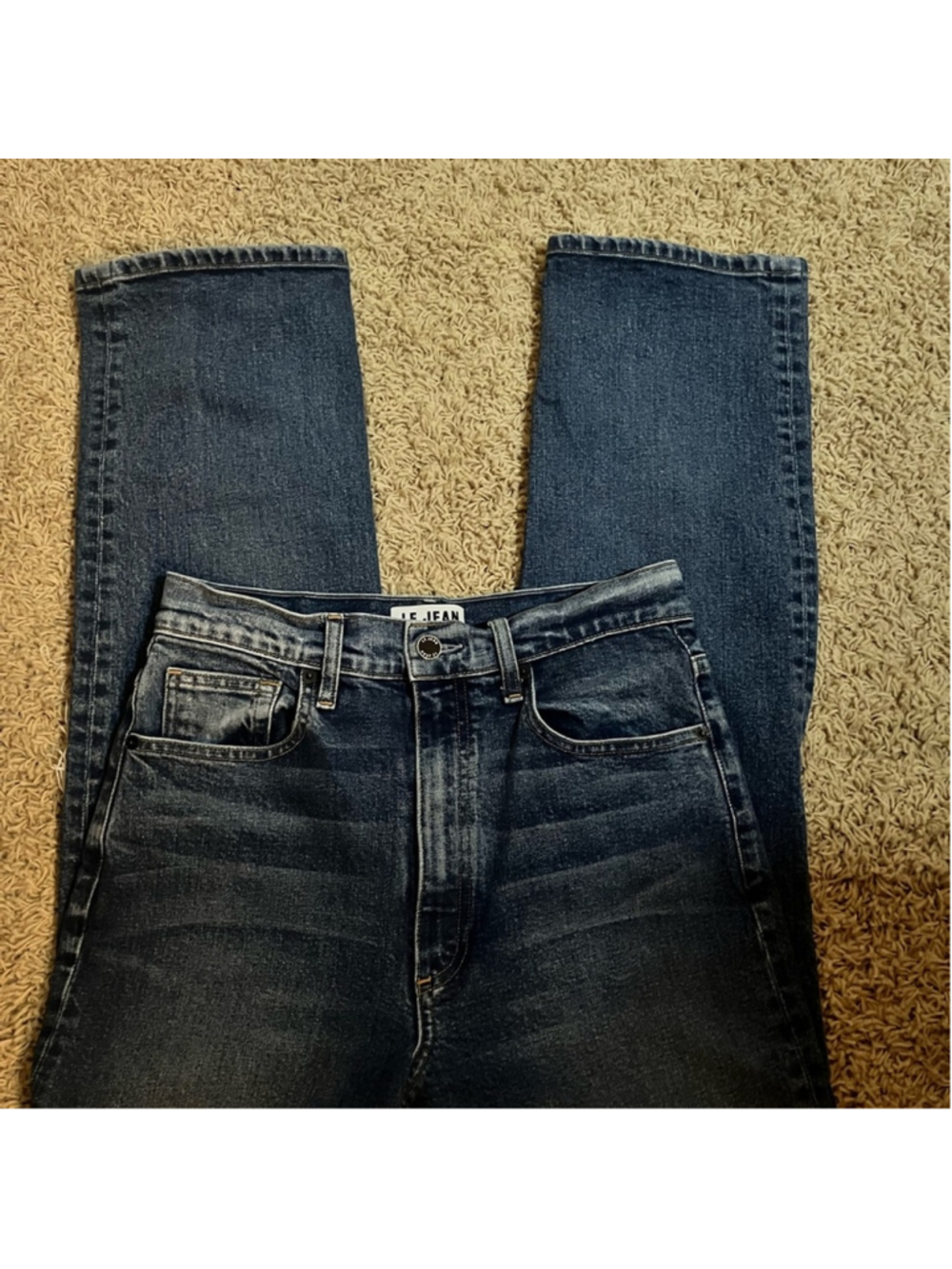 🍀FRAME Le Jean High Rise Mia Relaxed Straight Jean Size 27 - Picture 9 of 12